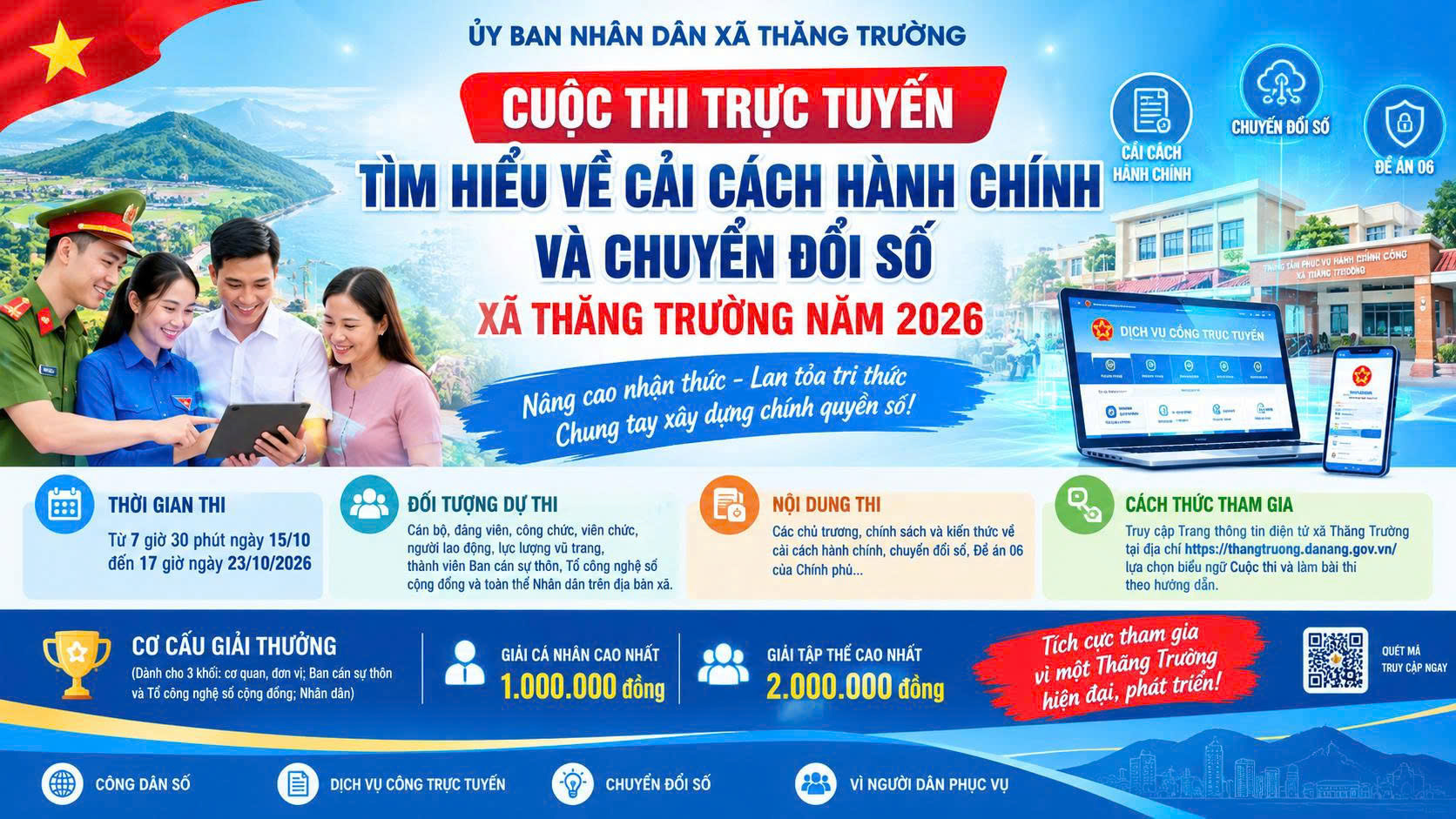 Banner Cuộc thi trực tuyến xã Thăng Trường